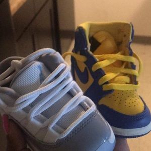 Yellow and blue only 4c Jordan 1
